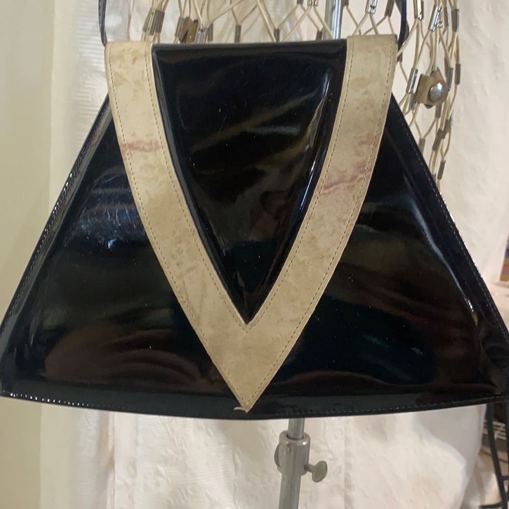 Cabrelli Black faux patent leather crossbody